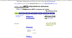 Desktop Screenshot of etiquetadoras.meto-spain.es