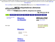 Tablet Screenshot of etiquetadoras.meto-spain.es